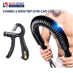 ComBo 2 sản phẩm kìm tập tay đếm số và gậy tập cơ tay Power Twister lực bẻ từ 20kg đến