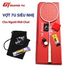 Vợt Cầu Lông 7U Guang Yu POWER Khung Vợt Carbon Siêu Nhẹ Lưới Căng Sẵn 9.5KG. MÃ SP V04