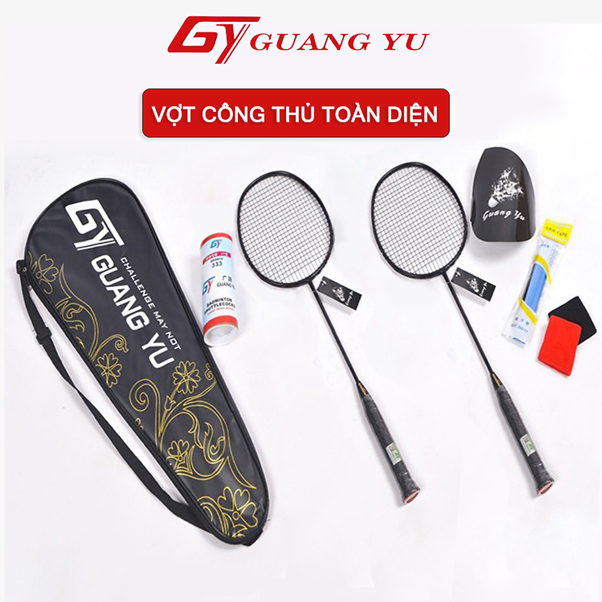 Mua Combo 2 Cây Vợt cầu lông GUANG YU 4U khung carbon công thủ toàn diện  85g ( 1 đôi ) - V01 - Hai Vợt Xanh tại GUANG YU Official Store