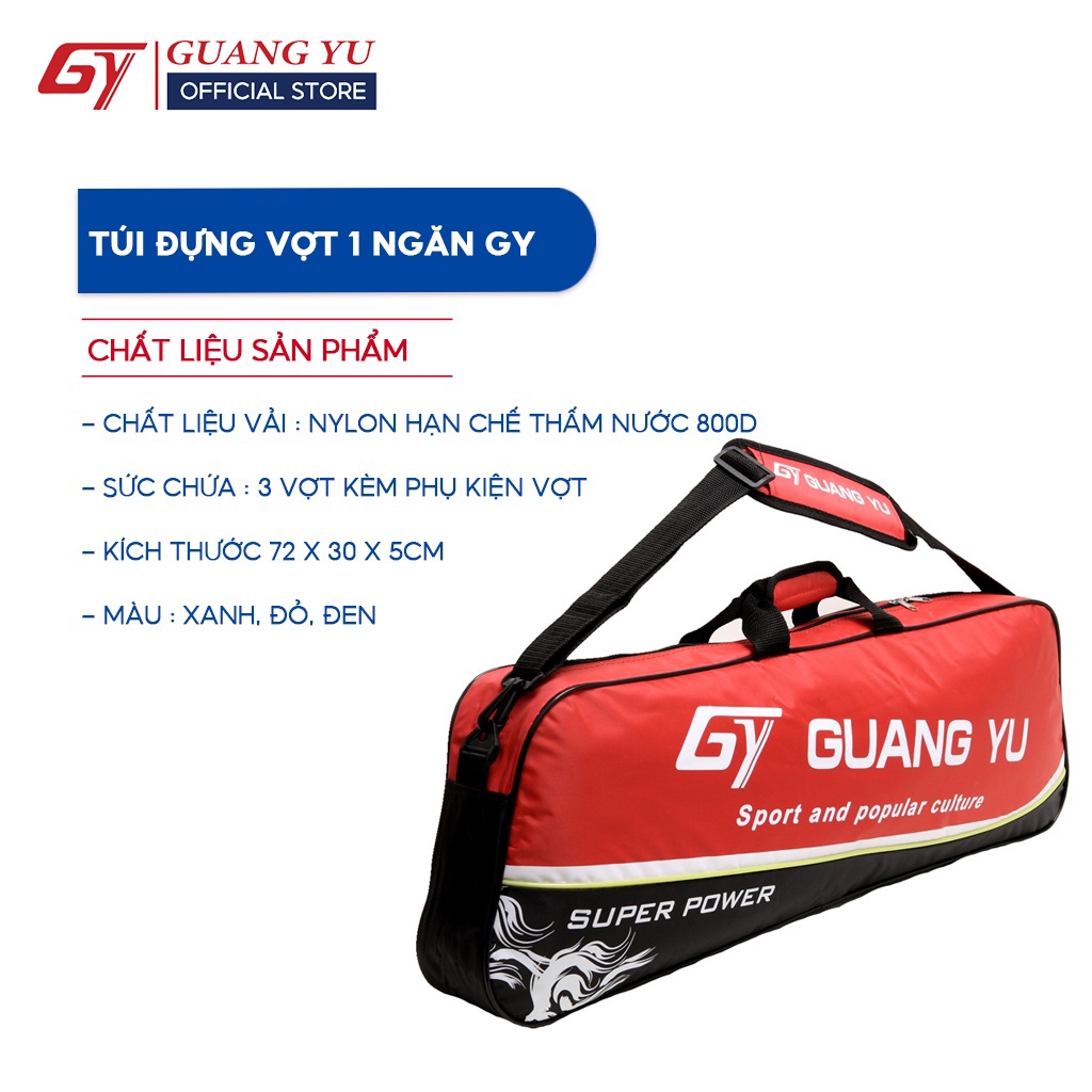 Túi Đựng Vợt Cầu Lông Tennis 1 Ngăn GUANG YU Chất Liệu Cao Cấp Chống Nước  Bền Đẹp Sử Dụng Lâu Dài - GY04 | Shopee Việt Nam