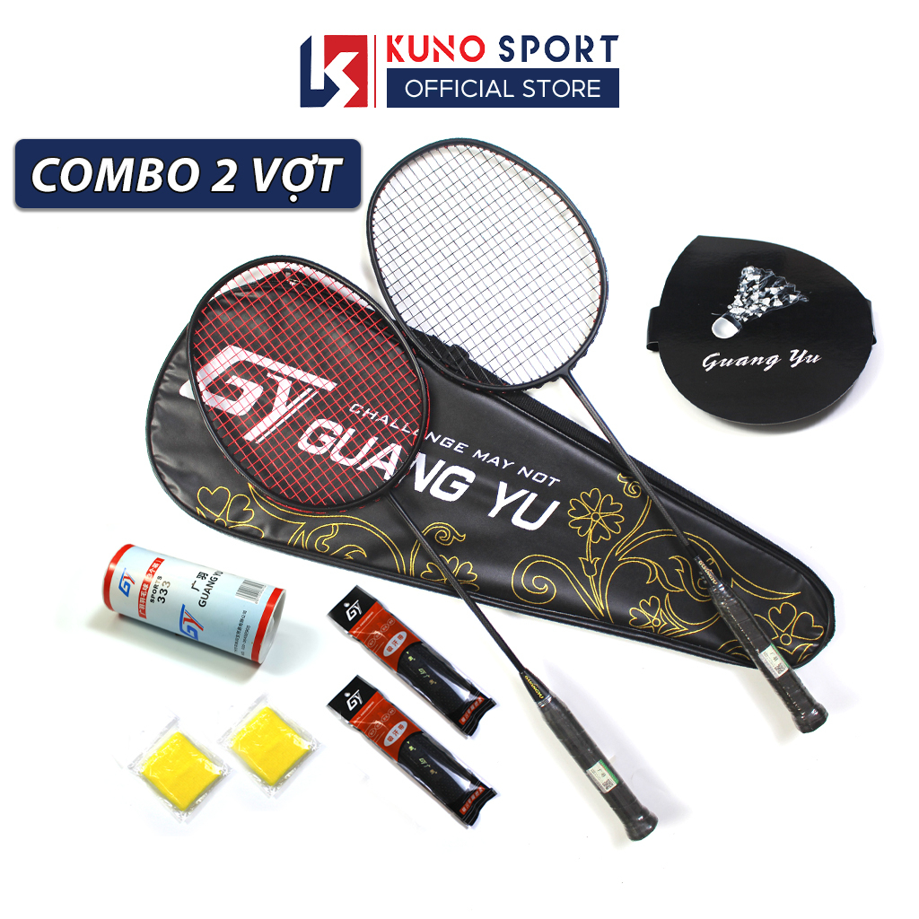 Combo 2 Cây Vợt Cầu Lông GUANG YU 4U Khung Carbon Công Thủ Toàn Diện 85g  Lưới Căng Sẵn 95kg - V01 - MixASale