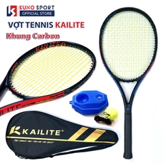 Vợt Tennis Kailite Full Carbon Trọng Lượng Nhẹ Tặng Bộ Bóng Đế Tập Luyện Được Phân Phối Chính Thức Bởi Kunosport